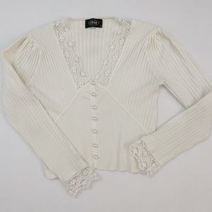 Cider Pearl Button Knitted Long Sleeve, size S